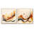 Burnt Orange Waves Abstract - Modern Square Collage Set Of 2-59602506-59602504