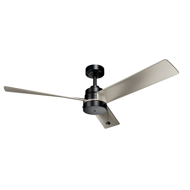 52 Inch Spyn Lite Fan in Blades, Black, Silver