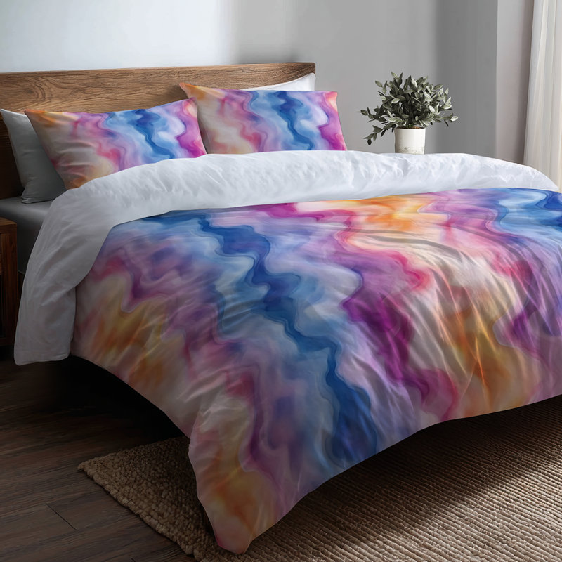 Ensemble de literie 3 pièces Teens Cosmic, Housse de couette pour grand lit et 2 taies décor