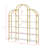 74.8 Inch 5-Tier Office Bookcase With Round Top, X Bar Gold Frame