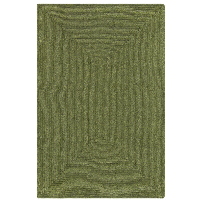 Lakehurst Solid Green Indoor/Outdoor Rug, Rectangle 122cm x 183cm