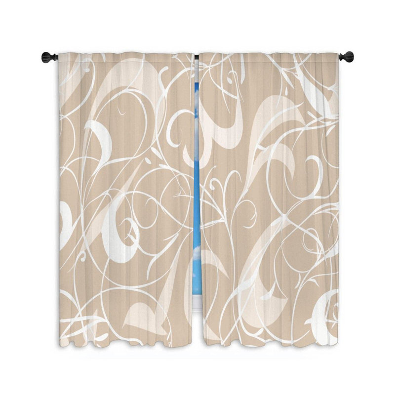Paire de rideaux obscurcissant en polyester Hezikiah, L 40 po x L 84 po
