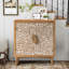Armoire d'appoint en bois massif naturel vieilli 30 po à 2 portes Hugdahl