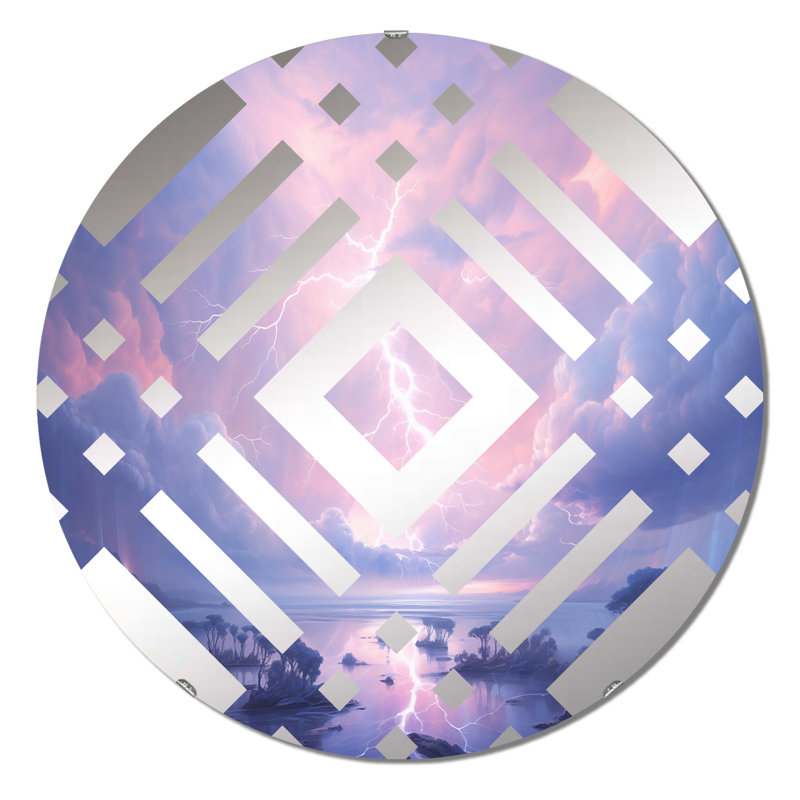 Saksham - Miroir décoratif diamant, 23,6 po x 23,6 po