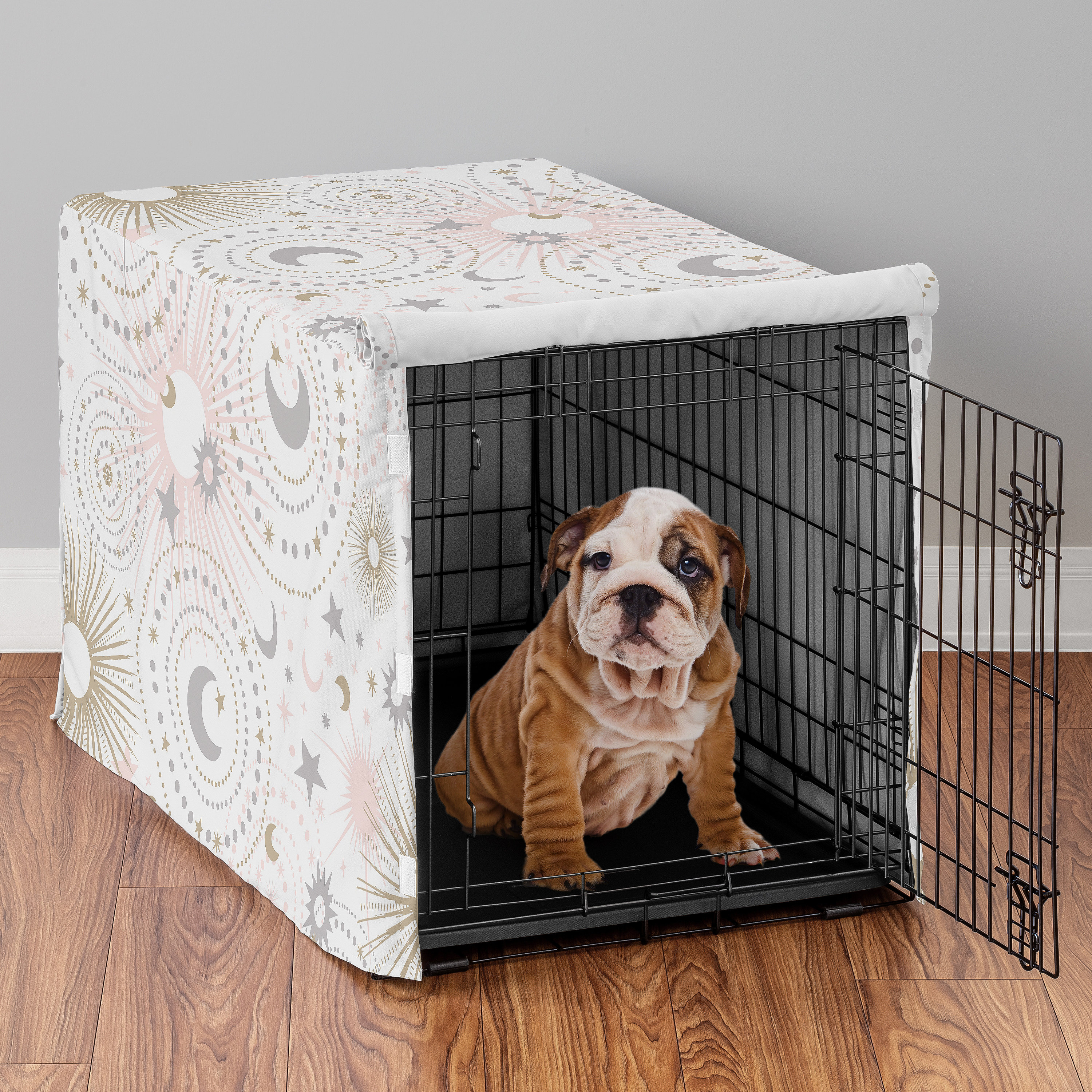 Pink dog crate outlet cover