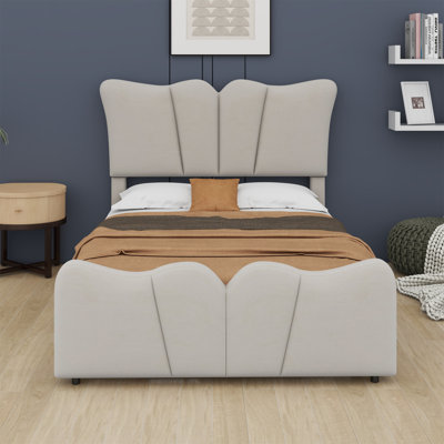 Upholstered Platform Bed Velvet Upholstered Bed