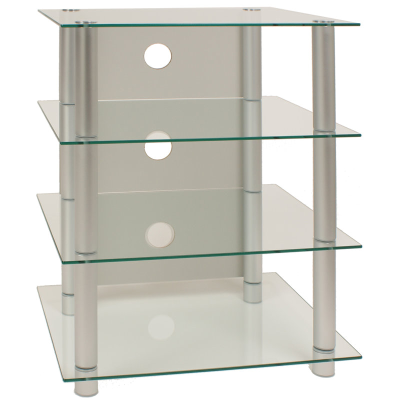 Kensa Unfinished TV Stand for TVs up to 24, Transparent