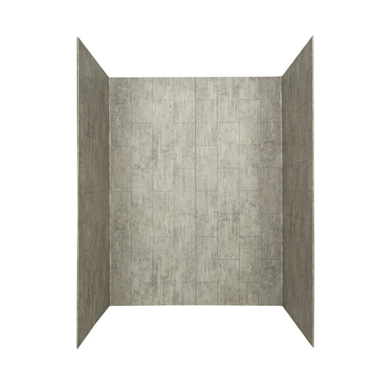 Palisade 78in x 60in x 30in Waterproof Vinyl Shower Surround Kit with Accessories in Urban Coast, Urban Coast