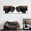 Bison Clash Wall Art, reproduction d'art sur toile-1704697749