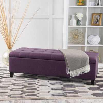 OTTOMAN DE RANGEMENT EN Mauve （OTTOMAN SEULEMENT)