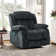 37.4" Wide Contemporary Compact Microfiber Swivel Rocker Manual Recliner Chair with Heat and Massage