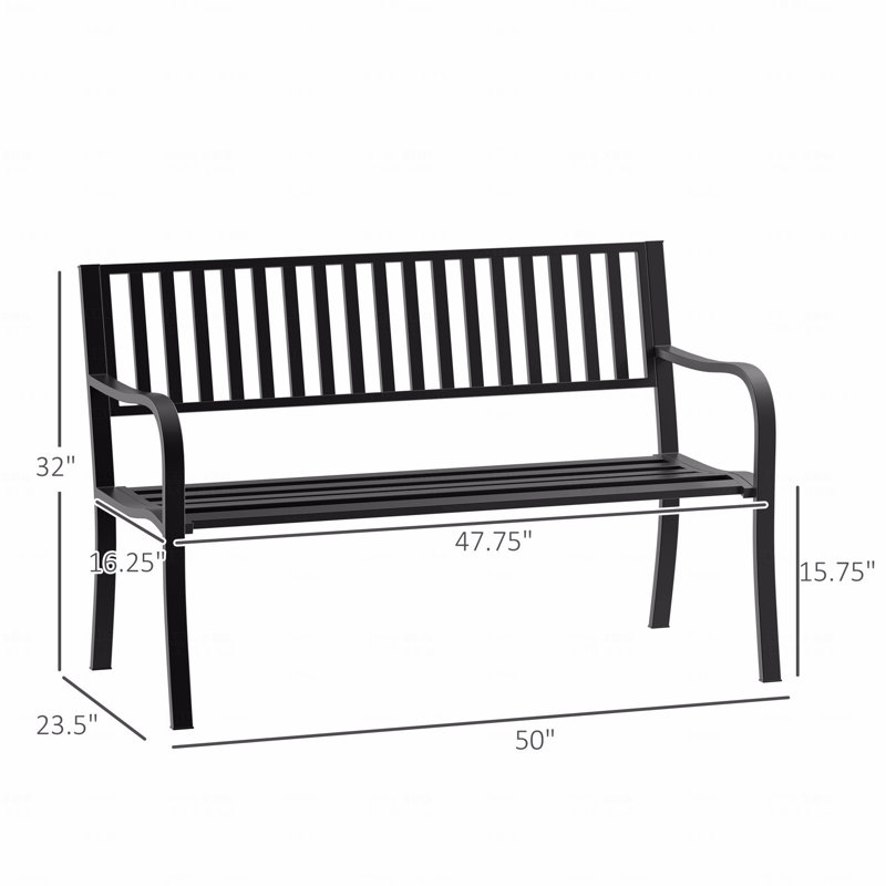 Banc de jardin extérieur, banc de patio