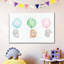 Bébés animaux tenant des ballons sur toile-1216491021