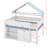 Full Size House Bed With Storage, Cabinet And Bookshelf, House Shaped Loft Bed-2061175330