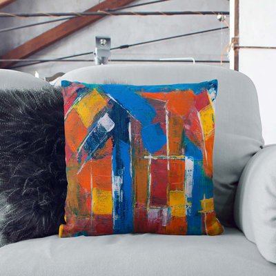 Abstract Square Throw Cushion