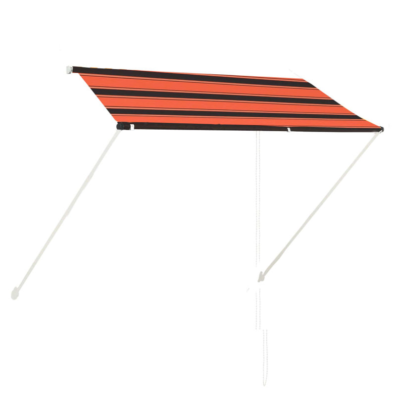 Dakota Fields 2.5cm W x 1.5cm D Fabric Orange/Brown Cover Retractable Patio Awning