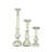 Areina Sadirah 3 Piece Glass Tabletop Candlestick Set