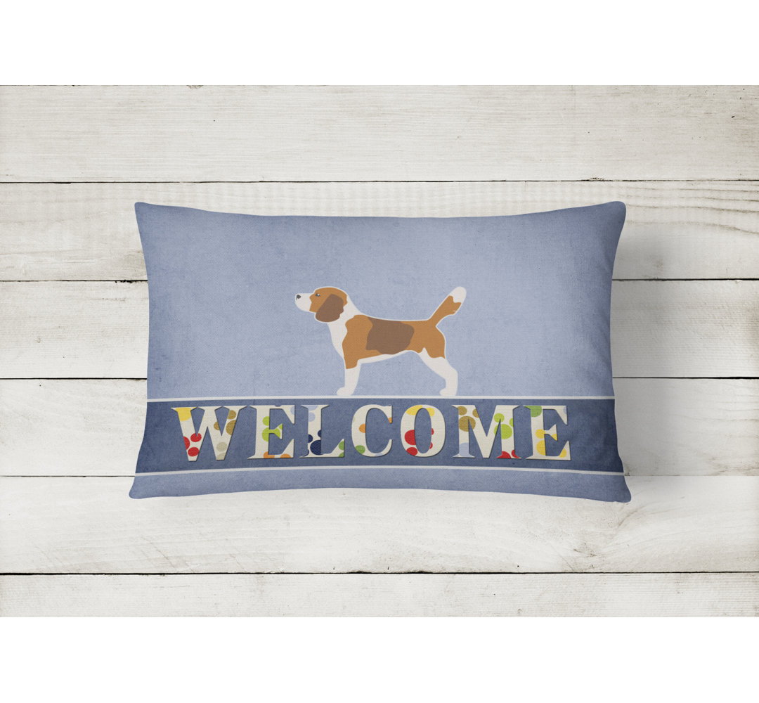  Beagle Welcome Lumbar Pillow Caroline's Treasures