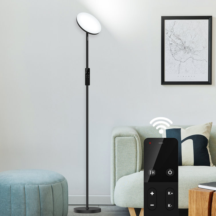 Orren Ellis Voleta 70 LED Torchiere Floor Lamp With Remote Control &  Reviews