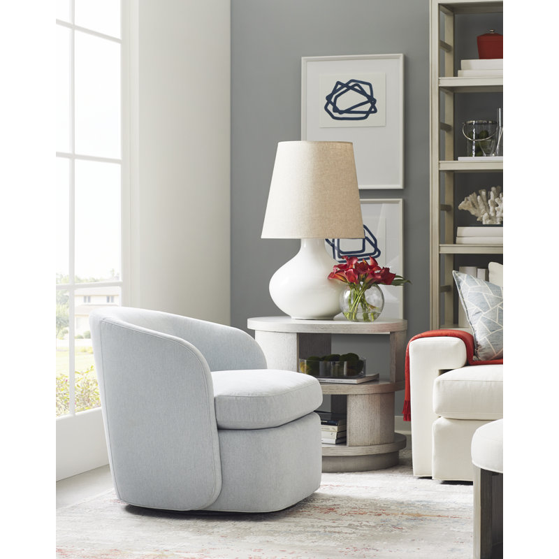 Arlington By Michael Weiss Swivel Barrel Chair, Ian Haze