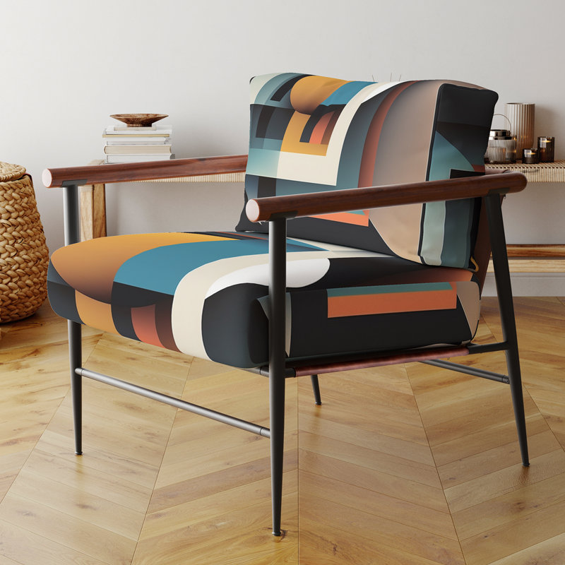Fauteuil d'appoint rembourré Briadale, Noir, noir, noir, noir