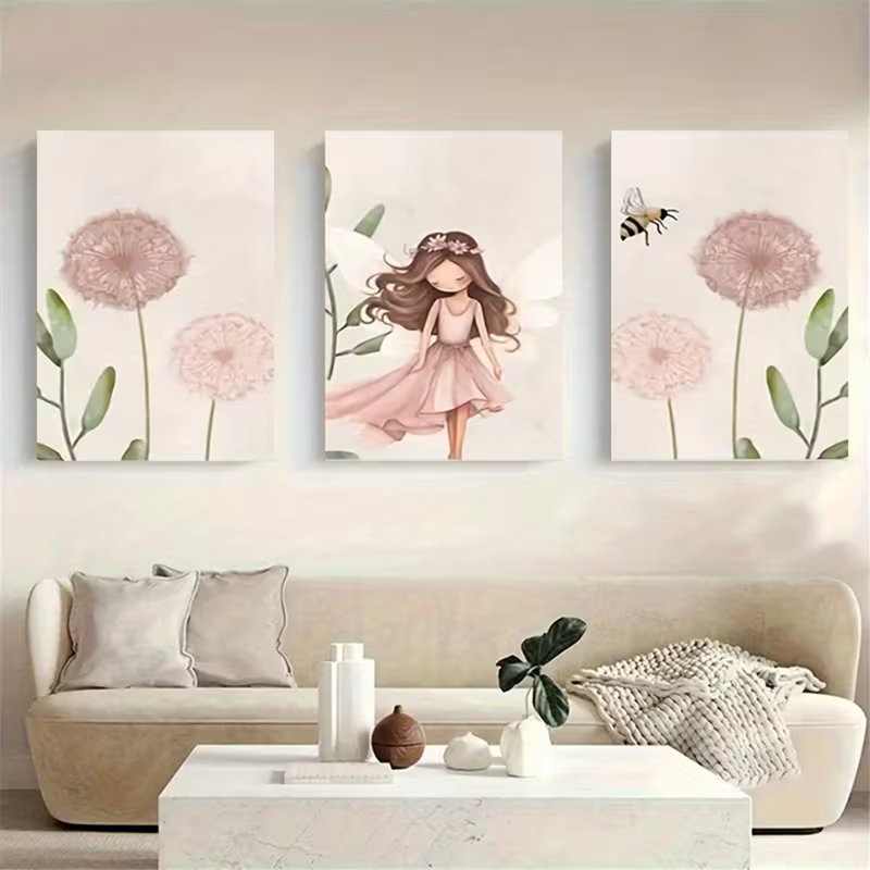 3 Piece Wrapped Canvas Wall Art, 30 cm H x 60 cm W