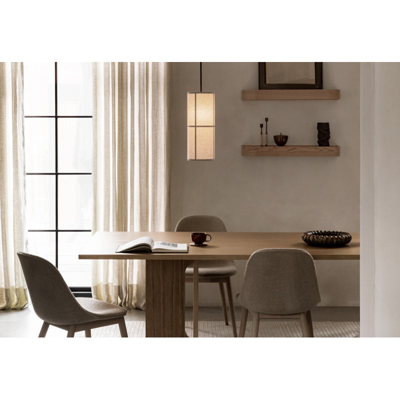 Androgyne Solid Oak Dining Table, Natural Oak, 42.9" W x 109.4" L