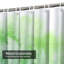 Rideau de douche abstrait aquarelle vert avec 12 crochets-1431862901