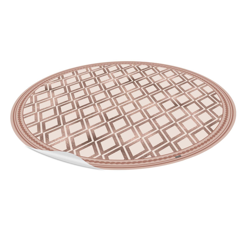 Colchester Non-Slip Geometric Indoor Doormat, Round 136cm