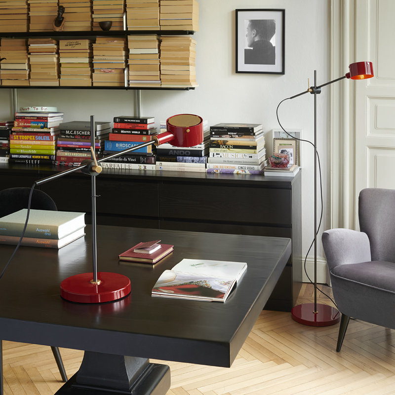 G.O. Floor Lamp, Scarlet Red, Scarlet Red
