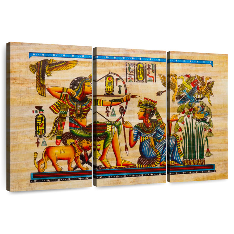 Senne, chasse aux oiseaux antiques, H 48 po x l 74 po