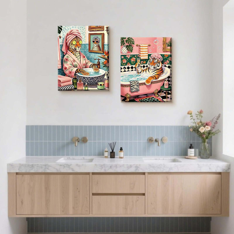 Bathroom Leopard Wall Art 30x40cm