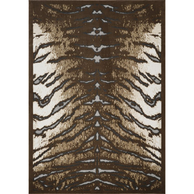 Hide GC_CHD1001 Brown 5 Ft. 3 In. X 7 Ft. Area Rug