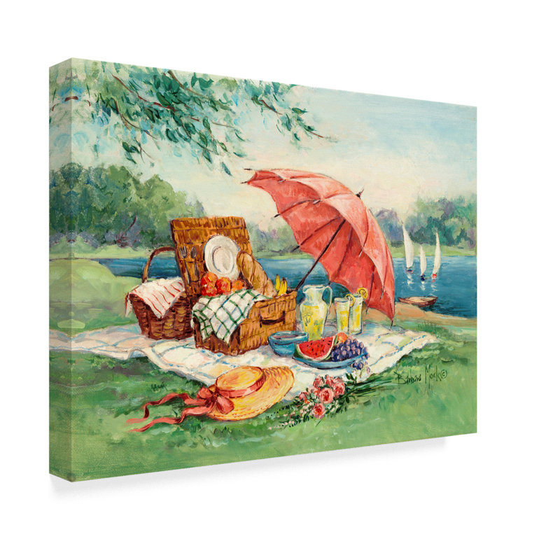 'Summer Picnic' Acrylic Painting Print on Wrapped Canvas, 14" H x 19" W x 2" D