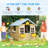 Wooden Playhouse for Kids, Adventures Cottage, with Working Door, Windows, Bench, Service Station, Flowers Pot Holder, for 3-7 Years Old Blue