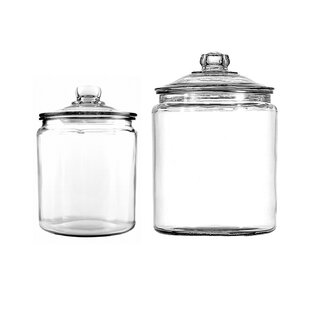 Anchor Hocking 2 Gallon Montana Glass Jar with Lid (2 piece, black metal,  dishwasher safe)