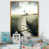 Toile avec cadre flottant or