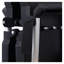 Collapsible 3-Tier Service Cart with Folding Design - Black and Silver Iron Frame
