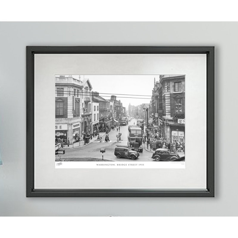 Warrington, Bridge Street 1955 - Single Picture Frame Print, 60cm H x 80cm W x 2.3cm D