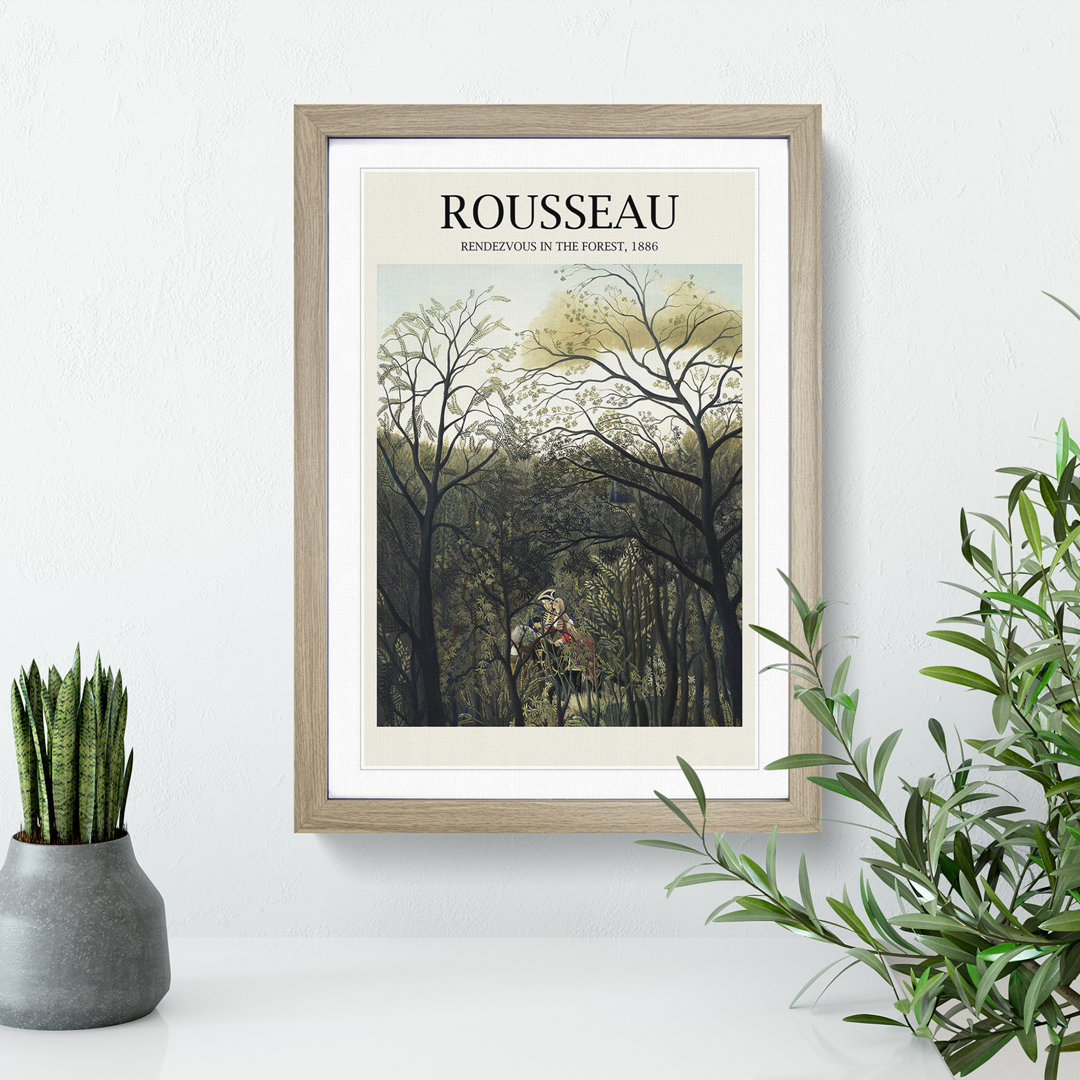 Rendezvous in the Forest by Henri Rousseau - Picture Frame Graphic Art
