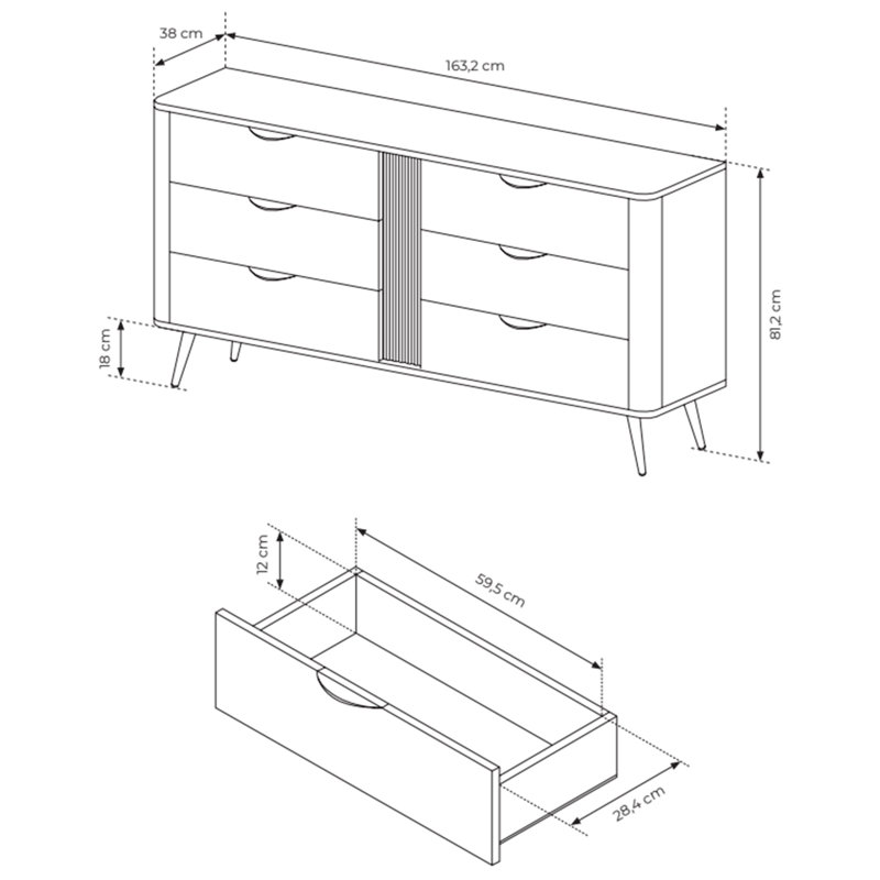 163 W Chest of Drawers