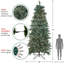 Sapin de Noël artificiel mince 14 pi pré-éclairé Washington Frasier - lumières claires-101878504