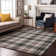 Premium Machine Washable Lyndhurst AMF993 Plaid Rug