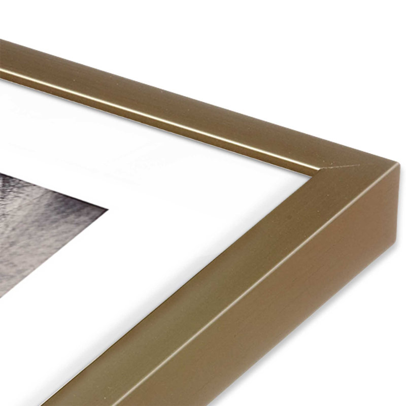 «Wise Gaze Print», dans un cadre,, H 11,25 po x l 9,25 po x P 1,25 po, Cadre doré brossé