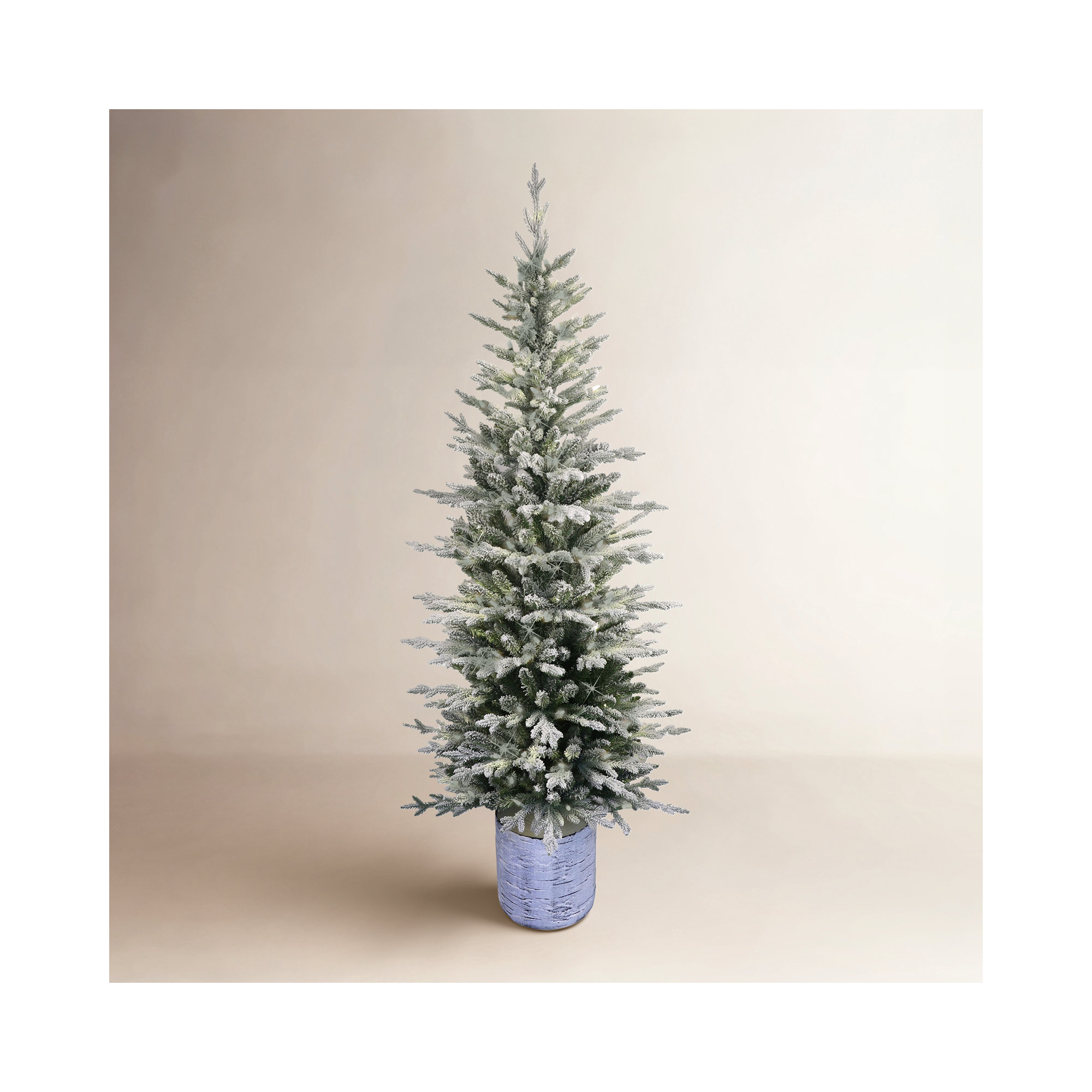 Lighted Artificial Fir Christmas Tree, 6' H