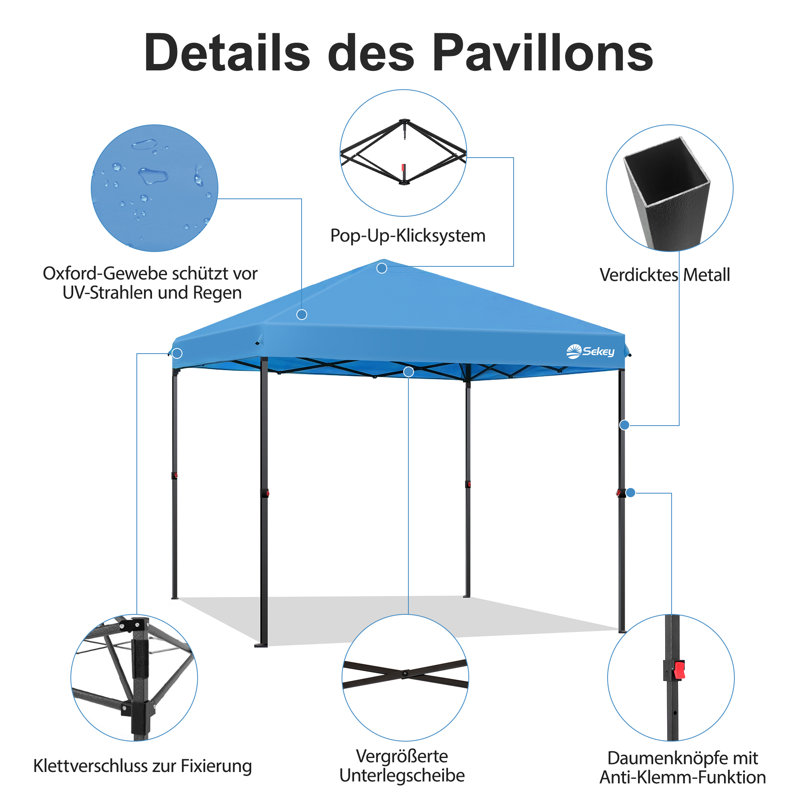 Faltpavillon, Blue