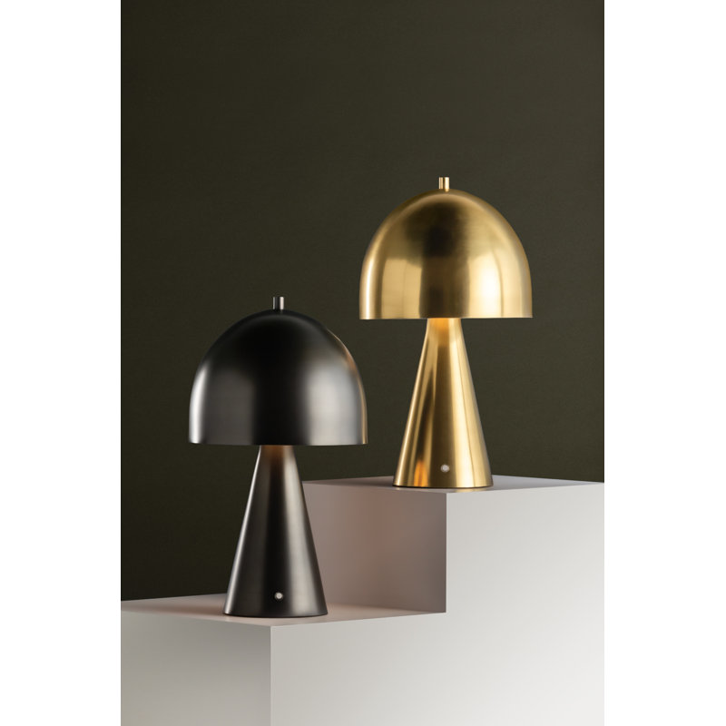 HOPKINTON Rechargeable Table Lamp, Black, Black