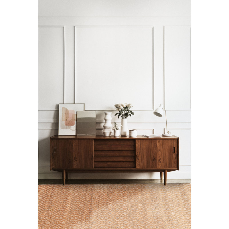 Palim Denizli brun clair Kilim 5 pi 3 po x 7 pi 4 po