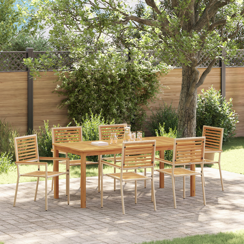 Garden Dining Set, Beige