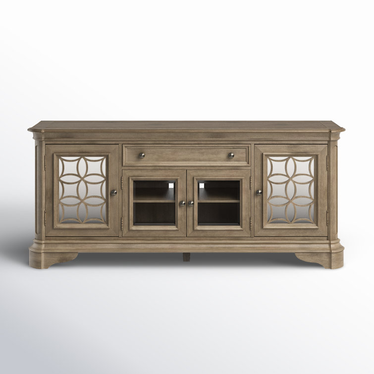 Branca Antique 74" TV Console w/ Mirrored Doors